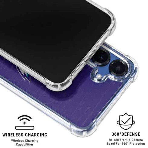 NBA Charlotte Hornets Distressed-Purple Galaxy S25 Clear Case